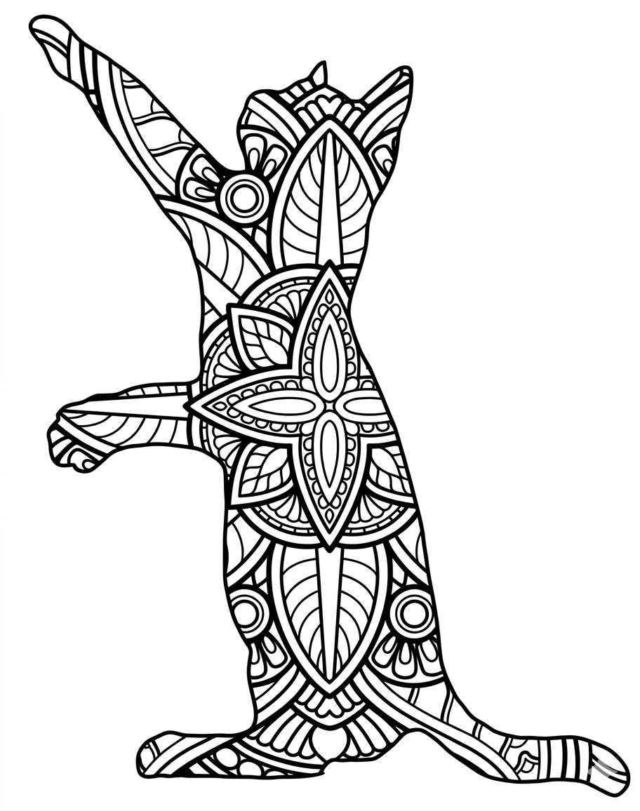 Mandala de gato en línea