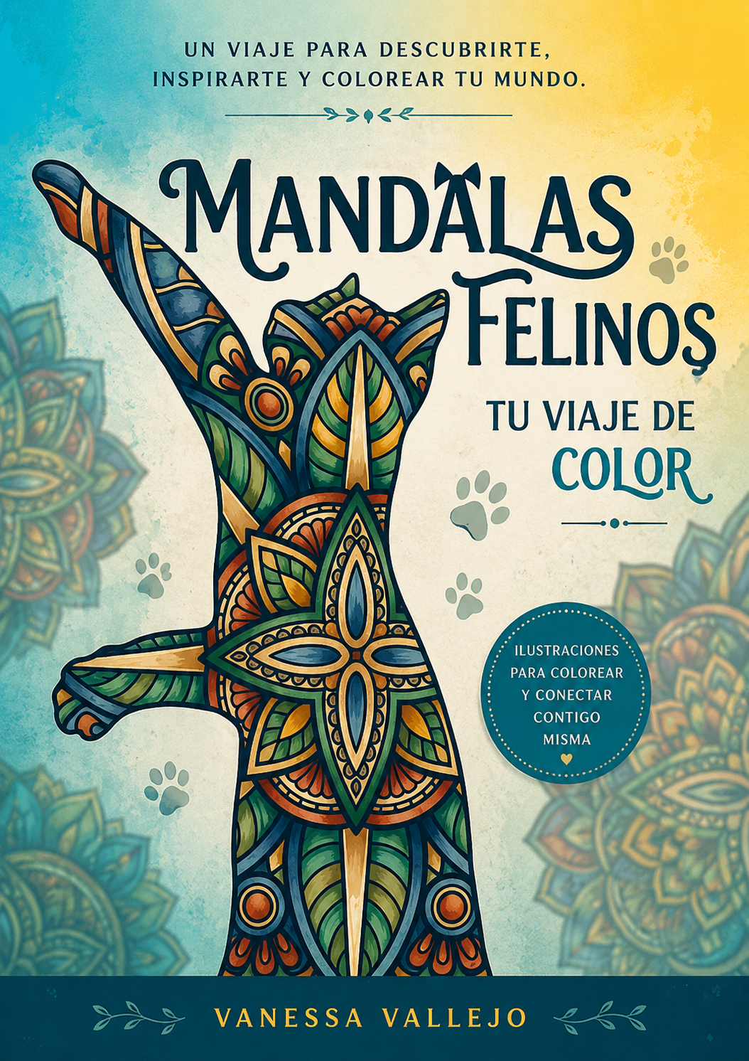 Portada del libro Mandalas Felinos por Vanessa Vallejo